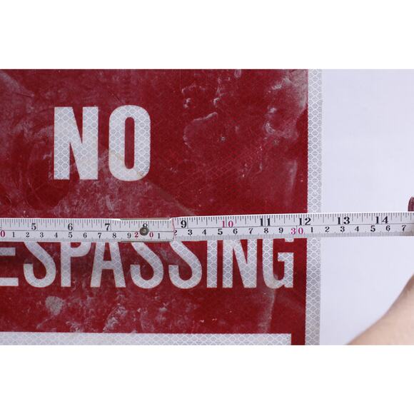 Ogden City, Road Sign, Warning, No Trespassing, Red White, 12.5x18", Restricted - Picture 2 of 3